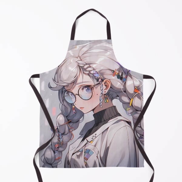 Item preview, Serene Pastel Braids and Spectacles Anime Girl designed and sold by bubblegoth.