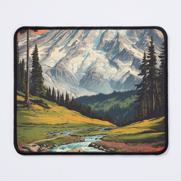 Item preview, Mount Rainier National Park USA Vintage Travel Tourism  designed and sold by TravelersGems.
