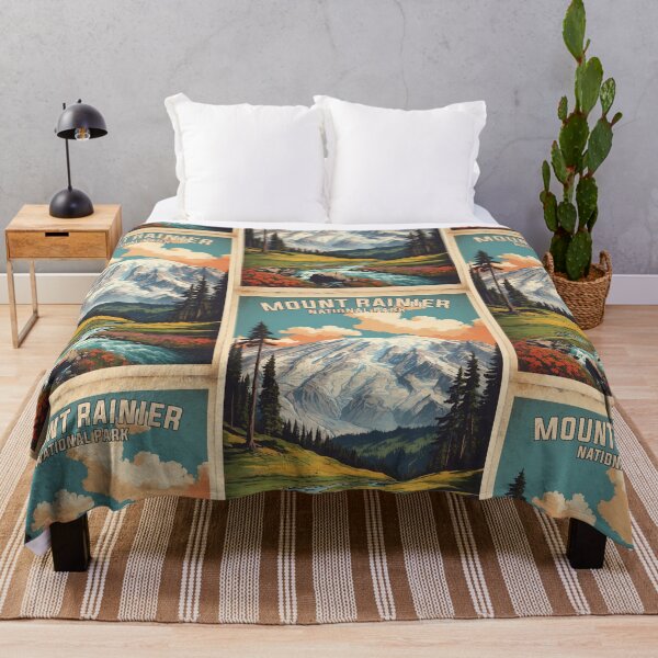 Item preview, Mount Rainier National Park USA Vintage Travel Tourism  designed and sold by TravelersGems.