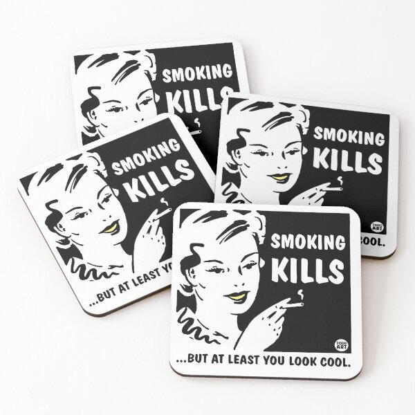Item preview, SMOKING KILLS LOOK COOL designed and sold by TODD GOLDMAN.