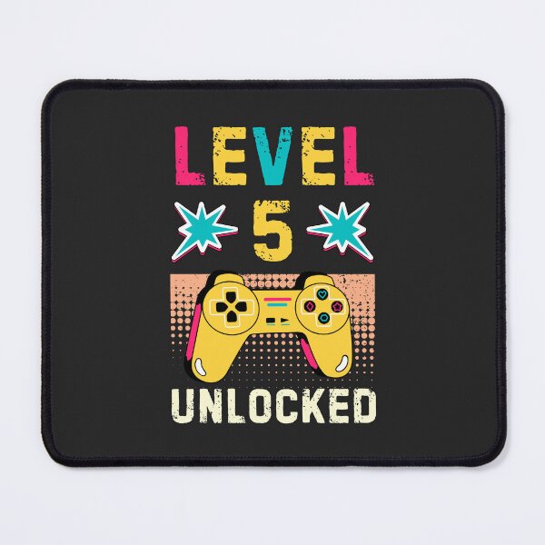 Item preview, Level 5 Unlocked 5th Birthday Retro Vintage Video Games Gamer designed and sold by MKCollabs.