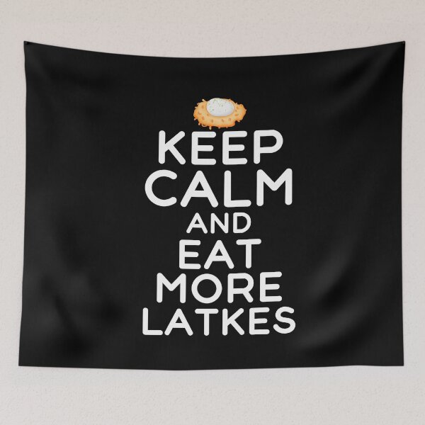 Item preview, Keep Calm And Eat More Latkes Funny Passover  designed and sold by SharpThreadZ.
