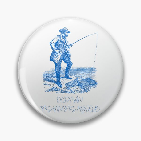 Item preview, Vintage design "Old man fishing is my job" - 80s - Sail Lovers - Ship Lovers - Boat - Sailing - Fishing - Vintage designed and sold by DeCodeArtShop.