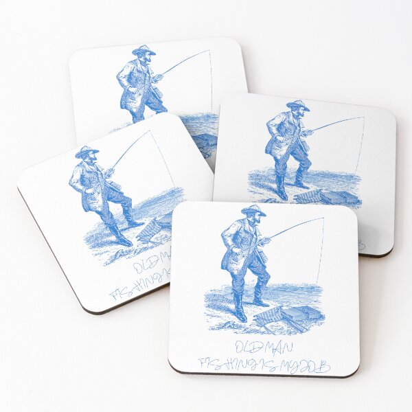 Item preview, Vintage design "Old man fishing is my job" - 80s - Sail Lovers - Ship Lovers - Boat - Sailing - Fishing - Vintage designed and sold by DeCodeArtShop.