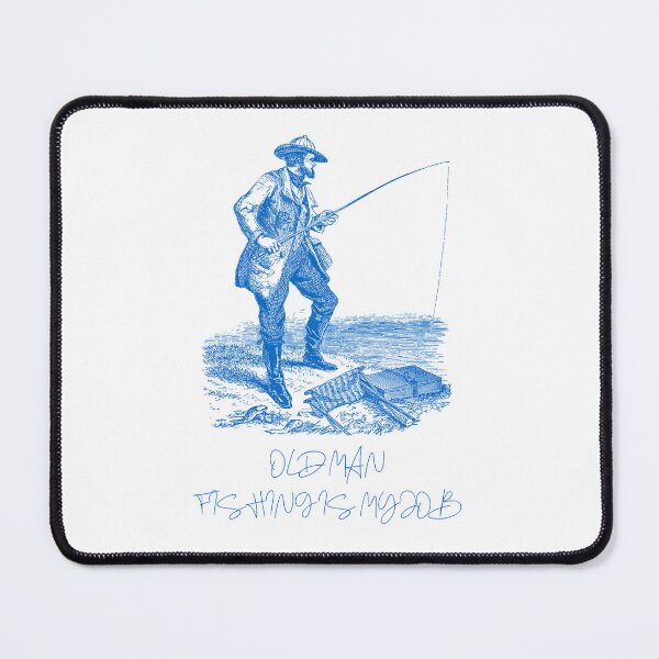 Item preview, Vintage design "Old man fishing is my job" - 80s - Sail Lovers - Ship Lovers - Boat - Sailing - Fishing - Vintage designed and sold by DeCodeArtShop.