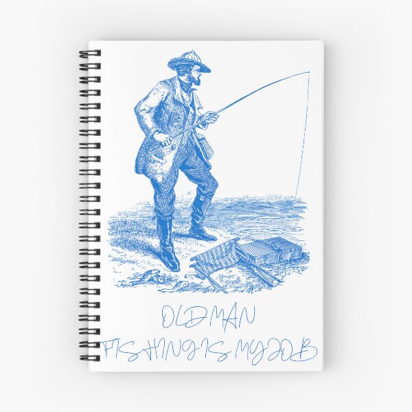 Item preview, Vintage design "Old man fishing is my job" - 80s - Sail Lovers - Ship Lovers - Boat - Sailing - Fishing - Vintage designed and sold by DeCodeArtShop.