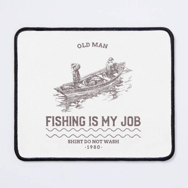 Item preview, "fishing is my job" Vintage design - 80s - Sail Lovers - Ship Lovers - Boat - Sailing - Fishing - Vintage designed and sold by DeCodeArtShop.
