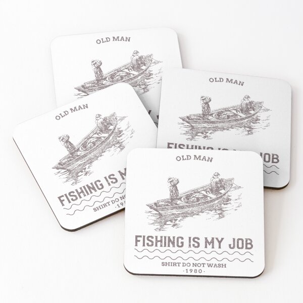 Item preview, "fishing is my job" Vintage design - 80s - Sail Lovers - Ship Lovers - Boat - Sailing - Fishing - Vintage designed and sold by DeCodeArtShop.