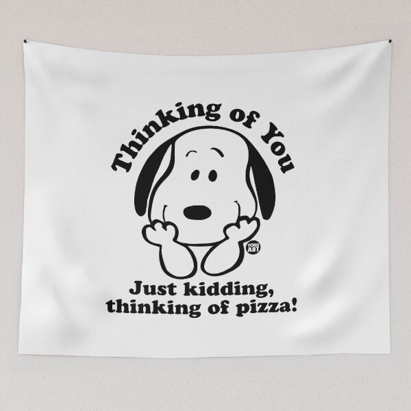 Aperçu de l'œuvre SNOOPY thinking of pizza créée et vendue par TODD GOLDMAN.