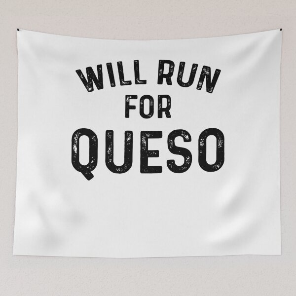 Item preview, Will Run For Queso Gym Fitness Workout Tank, Cinco De Mayo designed and sold by Soul-Inspirer.