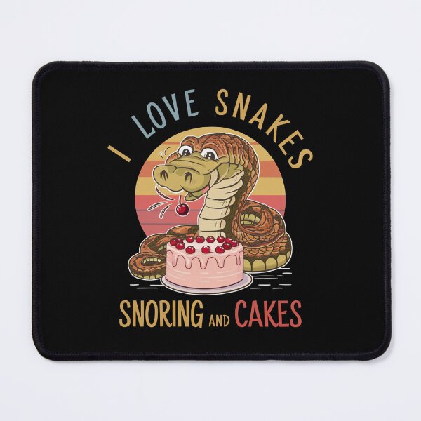 Item preview, I Love Snakes Snoring And Cakes Funny Gifts for Snake Lovers Graphic designed and sold by LoomINKverse.