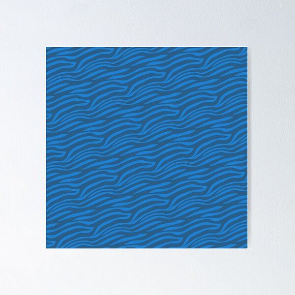 Item preview, Dual Blue Zebra Animal Stripe Print Coherent Drafts designed and sold by Alchemy-A-La-G.