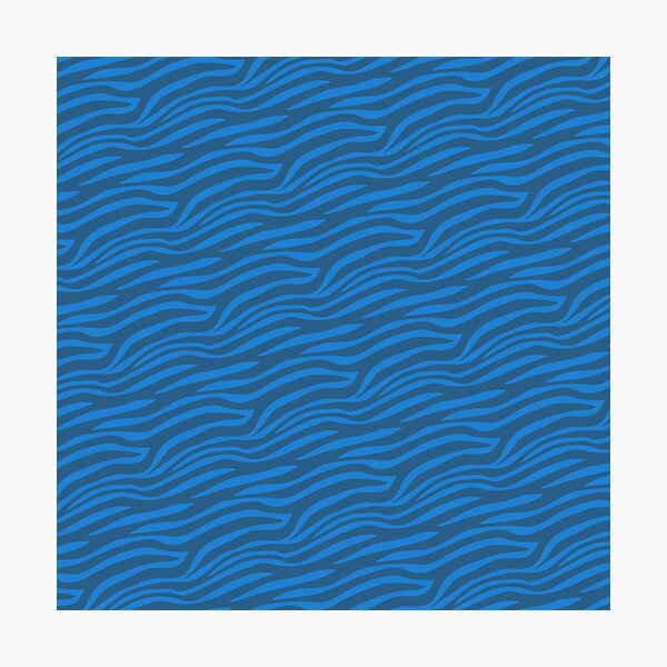 Item preview, Dual Blue Zebra Animal Stripe Print Coherent Drafts designed and sold by Alchemy-A-La-G.