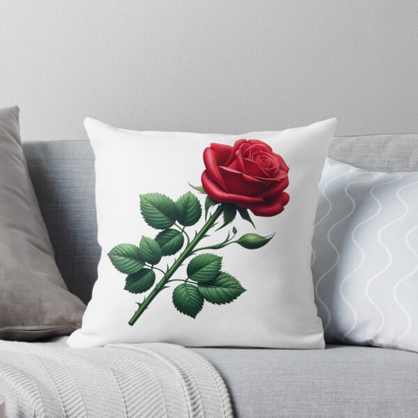 Item preview, Rosa Roja Realista con Hojas y Espinas. Regalos para Amantes de la Naturaleza. designed and sold by LilianPixel.