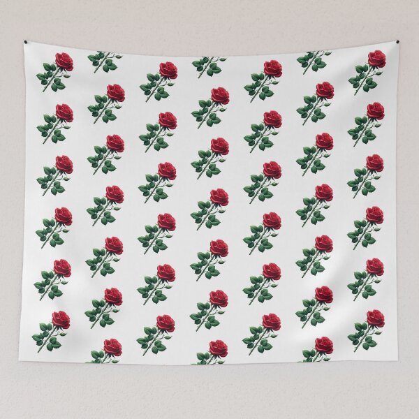 Item preview, Realistic Red Rose with Leaves and Thorns. Gifts for Nature Lovers. designed and sold by LilianPixel.