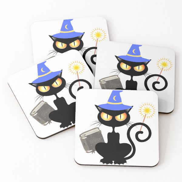 Item preview, Black Cat Wizard Casts A Spell  designed and sold by ami.creations.
