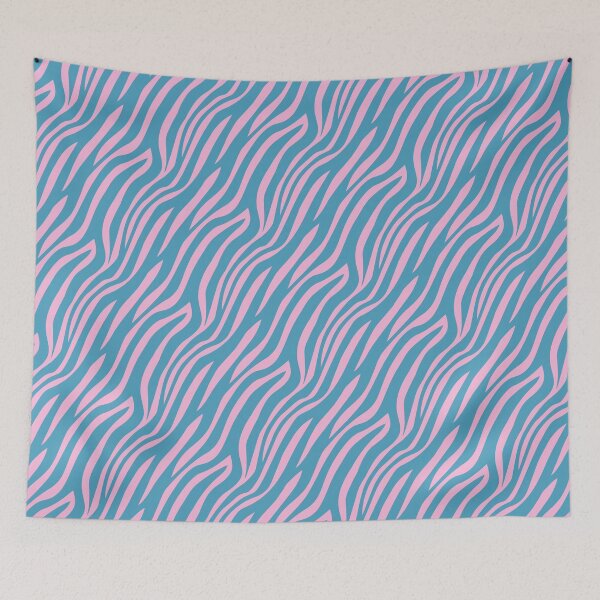 Item preview, Blue & Pink Zebra Animal Stripe Print Coherent Drafts designed and sold by Alchemy-A-La-G.