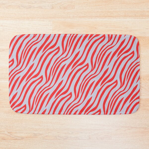 Item preview, Red Grey Zebra Animal Stripe Print Coherent Drafts designed and sold by Alchemy-A-La-G.