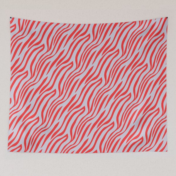 Item preview, Red Grey Zebra Animal Stripe Print Coherent Drafts designed and sold by Alchemy-A-La-G.
