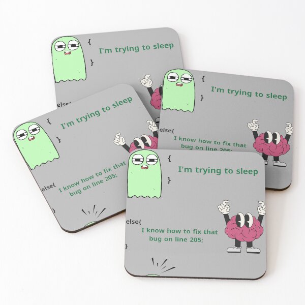 Item preview, conversation between me and my brain before sleep designed and sold by CodeCrush.