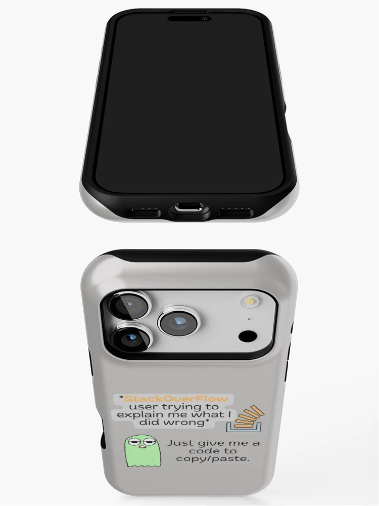 Thumbnail 3 of 4, iPhone Case, coding help on stackoverflow designed and sold by CodeCrush.