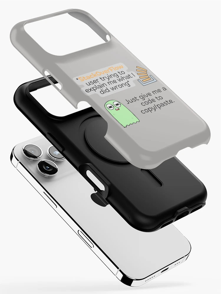 Thumbnail 2 of 4, iPhone Case, coding help on stackoverflow designed and sold by CodeCrush.