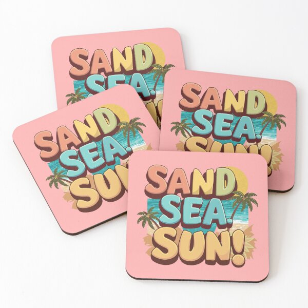 Item preview, "Sand, Sea & Sun" Coconuts Beach Palm Sunset designed and sold by redask2me.