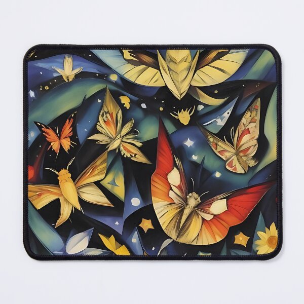 Item preview, Majestic moths in the sparkling night sky with stars designed and sold by Frostquest.