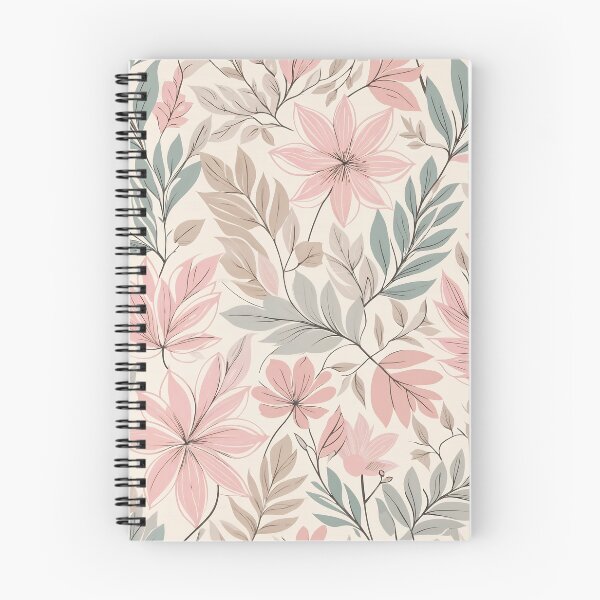 Item preview, Pattern of pink flowers and leaves designed and sold by Naturitude.