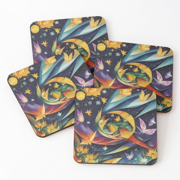 Item preview, Majestic moths in the sparkling night sky with stars designed and sold by Frostquest.