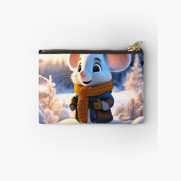 Item preview, young mouse in winter with scarf and coat designed and sold by janjacbu.