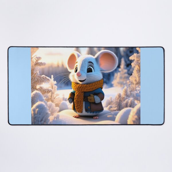 Item preview, young mouse in winter with scarf and coat designed and sold by janjacbu.