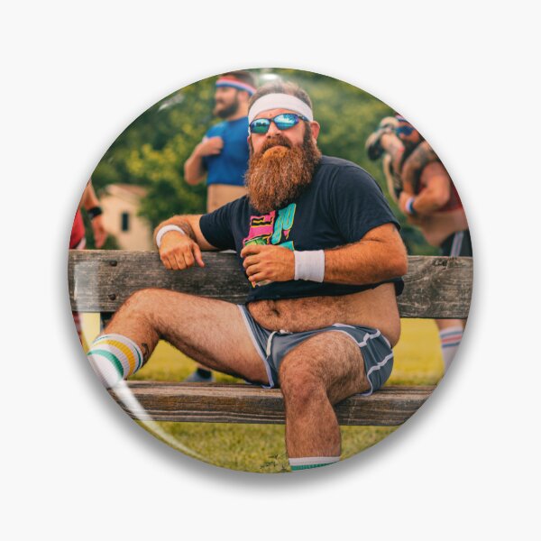 Item preview, Bearded Man in Short Shorts on Bench designed and sold by Other Kafka Art.