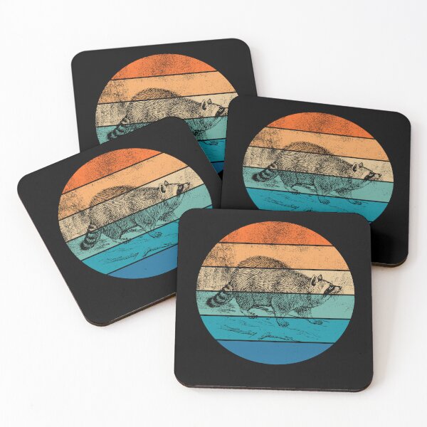 Item preview, Raccoon Retro Sunset designed and sold by AussieWonders.