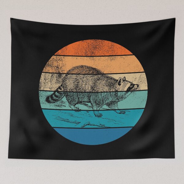 Item preview, Raccoon Retro Sunset designed and sold by AussieWonders.