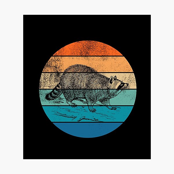 Item preview, Raccoon Retro Sunset designed and sold by AussieWonders.