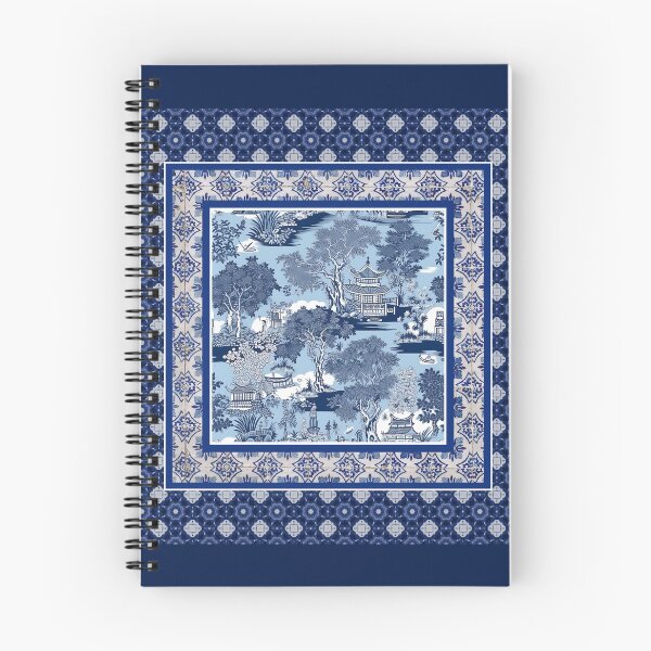 Item preview, Elegant chinoiserie blue willow tile designed and sold by ZeinabTaha.