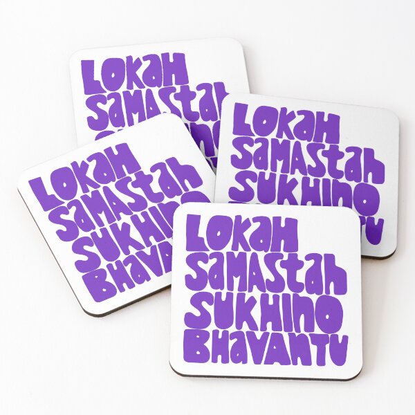 Item preview, Lokah Samastah Sukhino Bhavantu Mantra Purple designed and sold by wordznart.