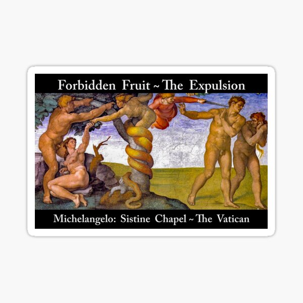 Item preview, Michelangelo, Sistine Chapel, “Forbidden Fruit & The Expulsion”~1,000 Piece Puzzle Challenge: Classic Fine Art. Home Decorating, Stickers, Magnets, Pillows, Totes, Wall Art, Metal Art designed and sold by MoreEZUSA-Here.