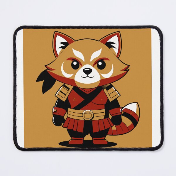 Item preview, cartoon of a red panda warrior designed and sold by janedewaard.
