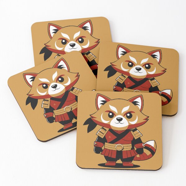 Item preview, cartoon of a red panda warrior designed and sold by janedewaard.