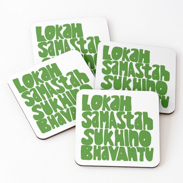 Item preview, Lokah Samastah Sukhino Bhavantu Mantra Green designed and sold by wordznart.
