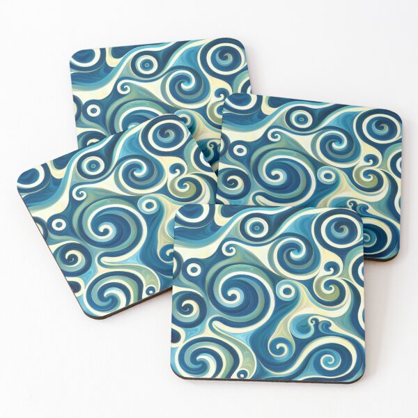 Item preview, Ocean Dreams Abstract Pattern - Sea-Inspired Design designed and sold by DesigntshirtWB.
