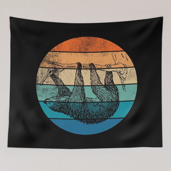 Artikelvorschau, Faultier Retro Sonnenuntergang entworfen und verkauft von AussieWonders.