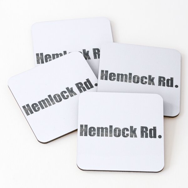 Item preview, Hemlock Road Street Name with authentic dark wood background designed and sold by TheMugDirectory.