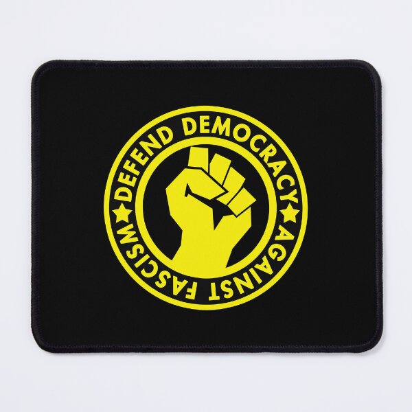 Item preview, Defend Democracy Against Fascism - yellow Raised Fist - clenched fist  designed and sold by Thelittlelord.