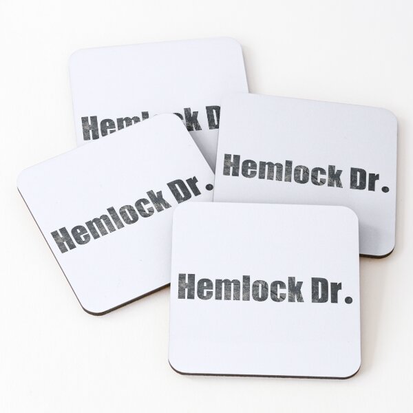 Item preview, Hemlock Drive Street Name with authentic dark wood background designed and sold by TheMugDirectory.