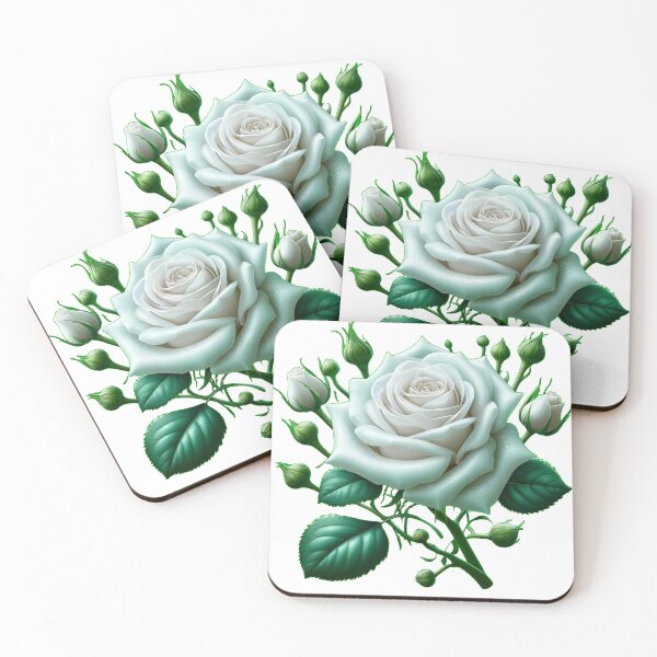 Item preview, Ethereal White Rose with Iridescent Shimmer. Gifts for Nature Lovers. designed and sold by LilianPixel.