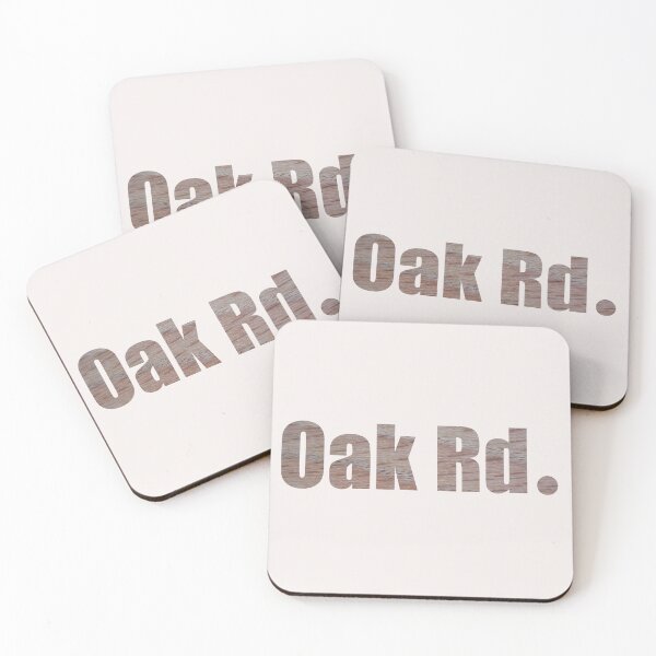 Item preview, Oak Road Street Name with authentic wood background designed and sold by TheMugDirectory.