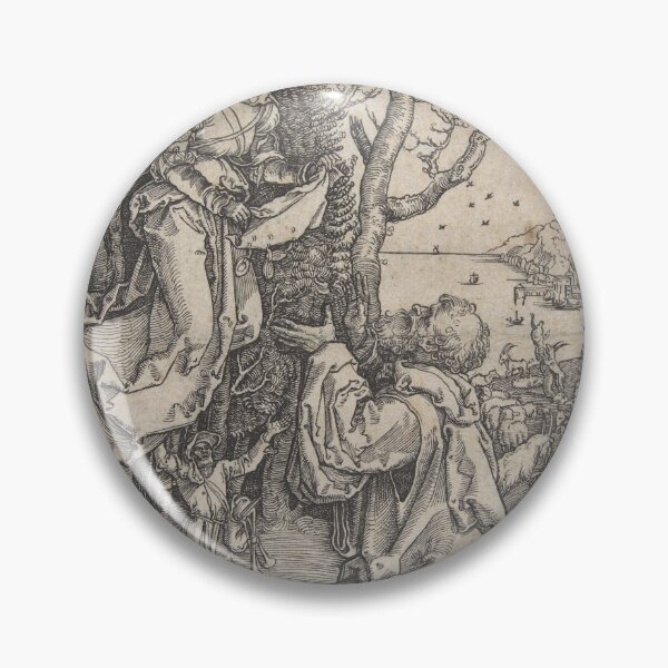 Item preview, Recto: Joachim and the Angel; Verso, in upper right hand corner: three figures with loose draperies designed and sold by New Media Arts.